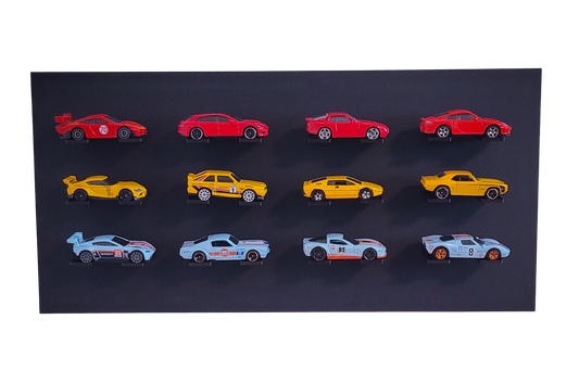 Acrylic wall display for 12 model cars